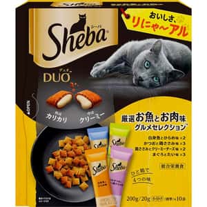 Sheba 貓零食 Sheba Duo 貓零食 日本貓貓夾心酥 魚肉+雞肉風味 20g 10袋入