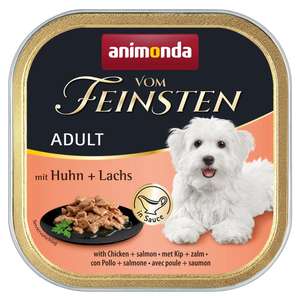 狗罐頭 狗濕糧推薦：Animonda Vom Feinsten 無穀物成犬主食罐 雞肉+三文魚 150g (823081)