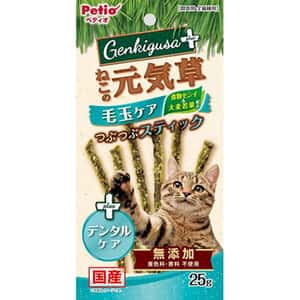 Petio 貓零食 Petio 日本產 貓零食 去毛球牙齒健康護理貓草顆粒條 25g (90603314)
