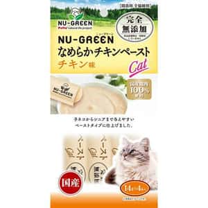 NUGREEN 貓零食 Petio NU-GREEN 日本產 貓零食 無添加肉醬 雞肉味 14g 4本入 (90603319)