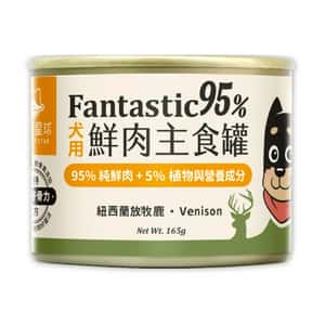汪喵星球 狗罐頭 汪喵星球 狗罐頭 DogCatStar 狗狗95%鮮肉無膠主食罐 放牧鹿肉 165g (FM162)