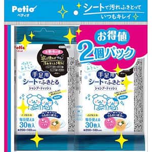 其他 清潔美容用品 Petio 寵物保濕清潔濕紙巾 手足專用 30張x2包裝入 (貓犬用) (91603055)