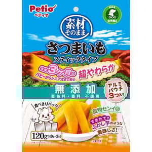 Petio 狗零食 Petio 狗零食 天然原味 無添加超柔軟香甜高纖甘薯條 120g (90503153)