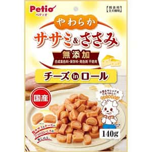 Petio 狗零食 Petio 日本產 狗零食 無添加雞柳肉芝士卷粒粒 140g (90503138)