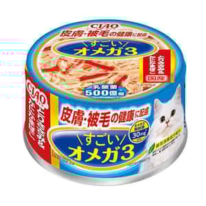 CIAO 貓罐頭 CIAO 貓罐頭 皮膚及美毛配慮 雞肉蟹棒及扇貝味 80g (A-223)