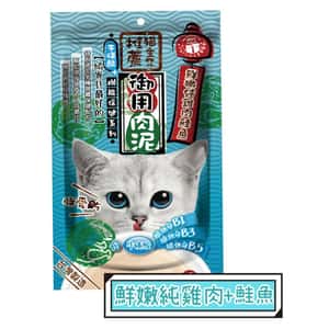 貓主子 貓零食 貓主子 御用保健泥條 牛磺酸 純雞肉+鮭魚 16x4條 (8130) 