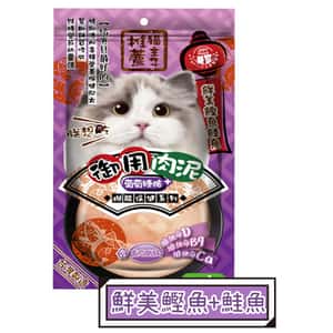 貓主子 貓零食 貓主子 御用保健泥條 葡萄糖胺 鰹魚+鮭魚 16x4條 (8338) 