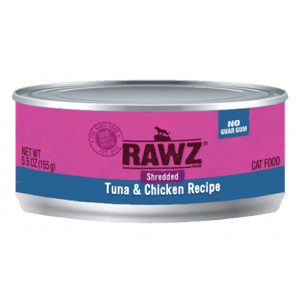 RAWZ 貓罐頭 貓濕糧推薦：RAWZ 貓罐頭 肉絲主食罐 吞拿魚及雞肉 85g (RZCTC085)