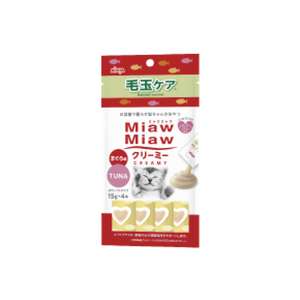 AIXIA 愛喜雅 貓零食 寵物零食推薦：AIXIA 愛喜雅 MiawMiaw 貓零食 肉泥餐包 化毛配方 鮪魚味 15g x 4條裝 (MMCM-8)