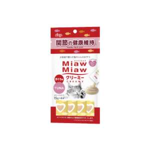 AIXIA 愛喜雅 貓零食 寵物零食推薦：AIXIA 愛喜雅 MiawMiaw 貓零食 肉泥餐包 關節配方 鮪魚味 15g x 4條裝 (MMCM-13)