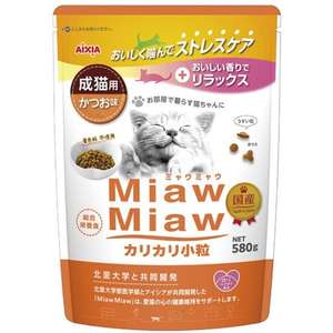 AIXIA 愛喜雅 貓糧 貓乾糧推薦：AIXIA 愛喜雅 MiawMiaw 貓糧 成貓配方 鰹魚味 580g (MDM-3)