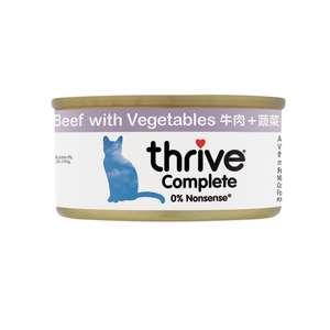 Thrive 脆樂芙 貓罐頭 貓濕糧推薦：Thrive 貓罐頭 脆樂芙 牛肉+蔬菜 75g (淺紫色) (T_C_B)