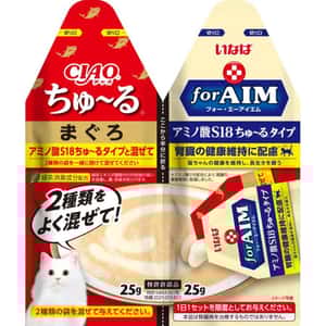 CIAO 貓零食 貓零食 CIAO 貓零食 forAIM 雙系列混装 肉泥餐包 金槍魚味 25g×2 (TCA-01)