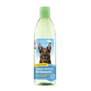 TropiClean 狗狗清潔美容用品推薦：TropiClean 純天然潔齒水 健康腸道配方 16oz 473ml (TC1862)