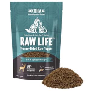 KOHA KOHA Raw Life 滋味高凍乾貓狗糧伴 鹿+麋鹿肉配方 8oz (KDFT8EV)