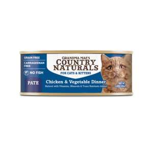 Country Naturals 貓罐頭 貓濕糧推薦：Country Naturals 貓罐頭 無添加無穀物肉泥系列 雞肉蔬菜配方 2.8oz 80g (CNCE058)