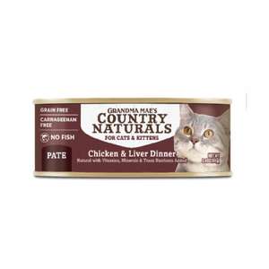 Country Naturals 貓罐頭 貓濕糧推薦：Country Naturals 貓罐頭 無添加無穀物肉泥系列 雞肉雞肝配方 2.8oz 80g (CNCE065)