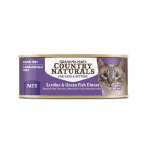 Country Naturals 貓罐頭 貓濕糧推薦：Country Naturals 貓罐頭 無添加無穀物肉泥系列 沙甸魚鮮味配方 2.8oz 80g (CNCE072)