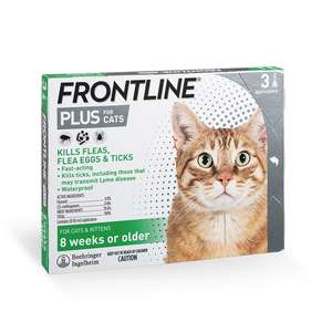 Frontline 貓咪保健用品推薦：FRONTLINE Plus for Cats & Kittens 貓用殺蝨滴 (FPCAT) (HK-53178)
