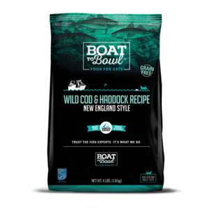 Boat to Bowl 貓糧 貓乾糧推薦：Boat to Bowl 貓糧 野生鱈魚+黑鱈魚 成貓低敏配方 3.5lb (555601)