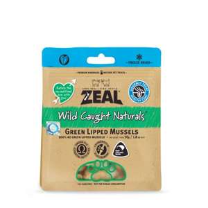 ZEAL 狗零食推薦：ZEAL 狗小食 紐西蘭原隻冷凍脫水野生綠青口 Freeze Dried Green Lipped Mussels 50g (NP034F)