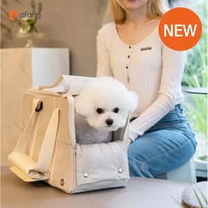Dfang 寵物外出袋 奶白色 45cmX19cmX29cm (適合6kg以內) (圖片3)