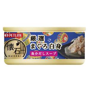 貓罐頭 貓濕糧推薦：日本Petline 貓罐頭 懷石系列 吞拿魚湯罐 60g (KC5)
