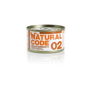 Natural Code 貓罐頭 貓濕糧推薦：Natural Code 貓罐頭 雞⾁ & 蝦⾁ Chicken & Shrimps 85g (1102)