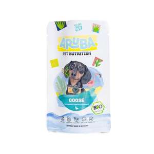 Aruba 狗罐頭 狗濕糧推薦：Aruba 狗濕糧 有機鵝肉+牛肉配西蘭花.紅莓.菊芋 主食鮮食包 100g (ADP004)