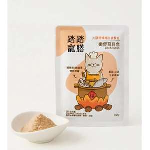 踏踏寵膳 貓罐頭 貓濕糧推薦：踏踏寵膳 貓主食餐包 土雞煲系列 嫩煲虱目魚 80g (TTC-8472)