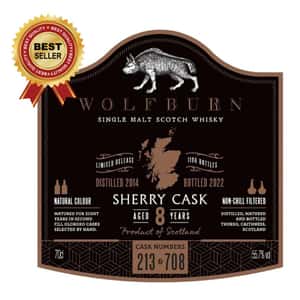 古狼 Wolfburn 威士忌 Wolfburn 8 Years Sherry Cask Single Malt | Limited Release 700ml