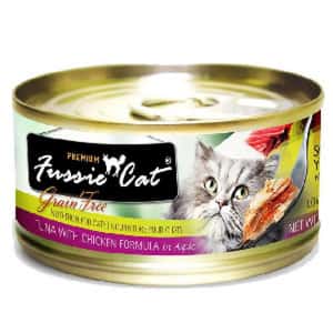 Fussie Cat 貓罐頭 Fussie Cat 貓罐頭 黑鑽 吞拿魚+雞肉 Tuna with Chicken 80g Formula in Aspic (紫紅) (FU-YLC)