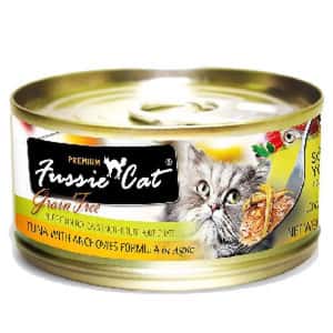 Fussie Cat 貓罐頭 Fussie Cat 貓罐頭 黑鑽 吞拿魚+鯷魚 Tuna with Anchovies Formula in Aspic 80g (橙黃色) (FU-PUC)