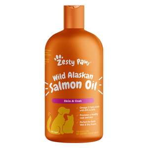 Zesty Paws 狗狗保健用品推薦：Zesty Paws 野生阿拉斯加三文魚油 WILD ALASKAN SALMON OILPUMP 320Z (003275)