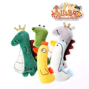逗貓棒 貓玩具 HelloDOG 玩具嚴選 貓薄荷解壓玩具 恐龍小雞企鵝 1件 (隨機款)