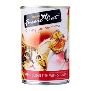 Fussie Cat 貓罐頭 Fussie Cat 貓罐頭 海魚+蝦 400g (FU-4OS) (新舊包裝隨機發貨)