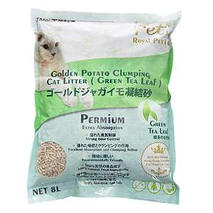 貓砂推薦：ROYAL PET148 黃金馬鈴薯幼條凝結砂 綠茶味 9.5L
