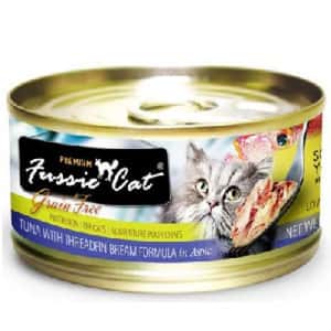 Fussie Cat 貓罐頭 Fussie Cat 貓罐頭 黑鑽 吞拿魚+鯛魚 Tuna with Threadfin Bream Formula in Aspic 80g (紫) (FU-TBC)
