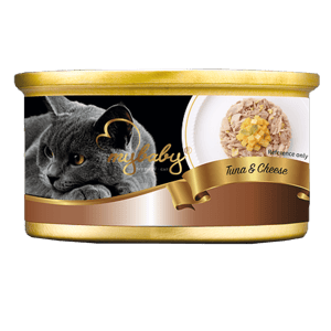 My Baby 貓罐頭 貓濕糧推薦：My baby 貓罐頭 吞拿魚及芝士 Tuna with Cheese 85g (深啡) (90401400B)