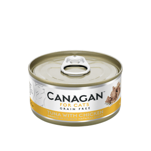 CANAGAN 貓罐頭 CANAGAN原之選 貓罐頭 無穀物貓罐頭 吞拿魚及雞肉 75g (黃) (WU75)