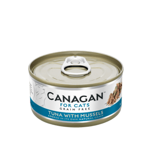 CANAGAN 貓罐頭 CANAGAN原之選 貓罐頭 無穀物貓罐頭 吞拿魚及青口 75g (藍) (WM75)