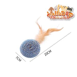 HelloDOG 玩具嚴選 貓貓耐玩羽毛波餅 1件 (隨機款) (圖片3)