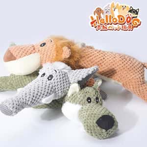HelloDOG 玩具嚴選 咇咇發聲狗玩具 獅子大象野狼 1件 (隨機款) (圖片3)