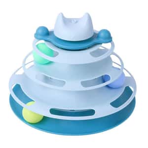 其他 貓玩具 HelloDOG 玩具嚴選 貓貓益智寵物玩具 四層軌道轉盤 (隨機款)