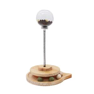 HelloDOG 玩具嚴選 貓玩具 實木轉盤益智不倒翁漏食球 1件 (圖片3)