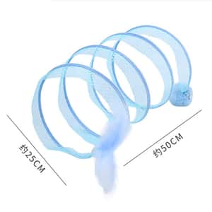 HelloDOG 玩具嚴選 貓玩具 可折疊S型貓隧道 1個 (顏色隨機) (圖片3)