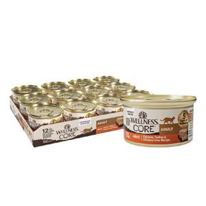 WELLNESS Core 貓罐頭 貓濕糧推薦：WELLNESS CORE 貓罐頭 無穀物 Classic Pate 雞肉及火雞及雞肝 5.5oz 156g(7900)