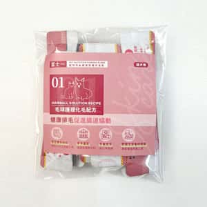 富士一 保健用品 富士一 寵物嚴選特級健康營養拌食粉 毛球護理化毛配方 10條裝 (台灣製) 夾袋