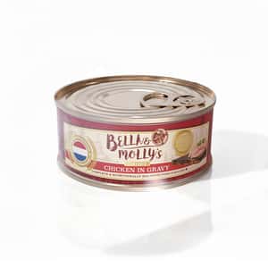 Bella and Mollys 貝莉 貓罐頭 Bella & Molly's 荷蘭罐 貓罐頭 AAFCO 主食罐 低脂配方 雞絲肉汁 80g