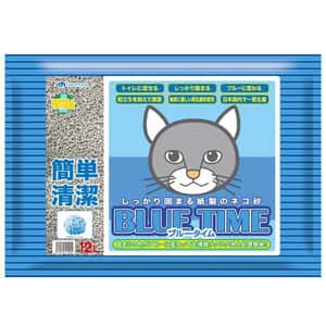 紙貓砂 日本SANMATE Blue Time 抗菌易溶 紙貓砂 12L